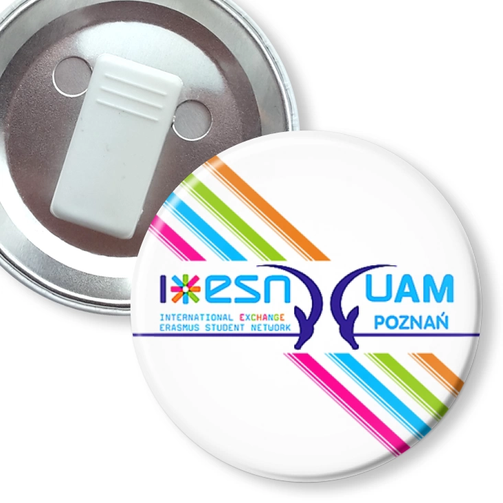 przypinka z żabką ESN UAM Poznań