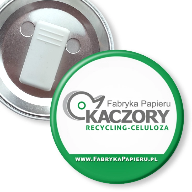 przypinka z żabką Fabryka Papieru Kaczory