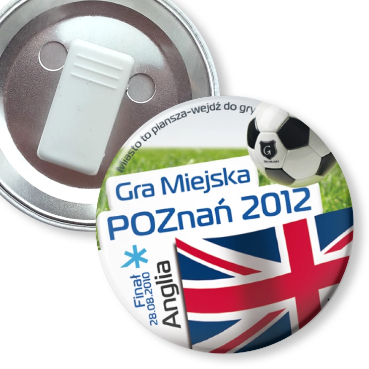 przypinka z żabką Gra Miejska - Poznań 2012 - Anglia