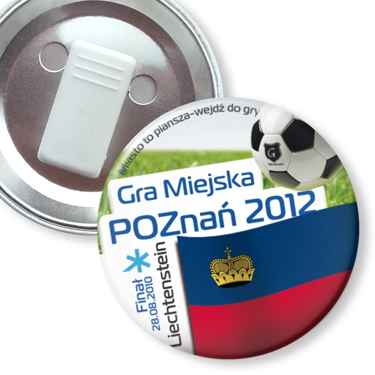 przypinka z żabką Gra Miejska - Poznań 2012 - Lichtenstein