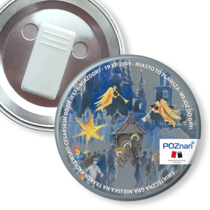 przypinka z żabką Gra Miejska Poznań