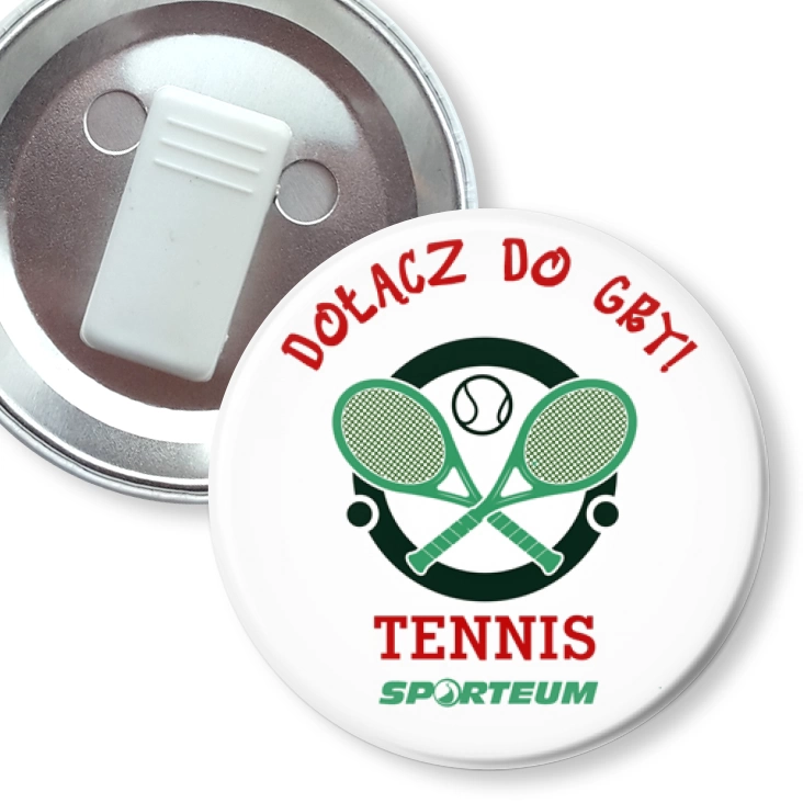 przypinka z żabką I love tennis - Sporteum