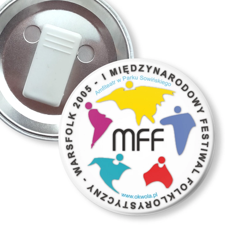przypinka z żabką I Międzynarodowy Festiwal Folklorystyczny
