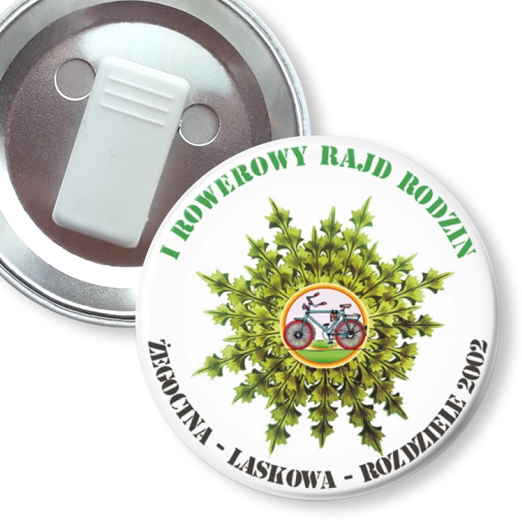 przypinka z żabką I Rowerowy Rajd Rodzin Żegocina 2002