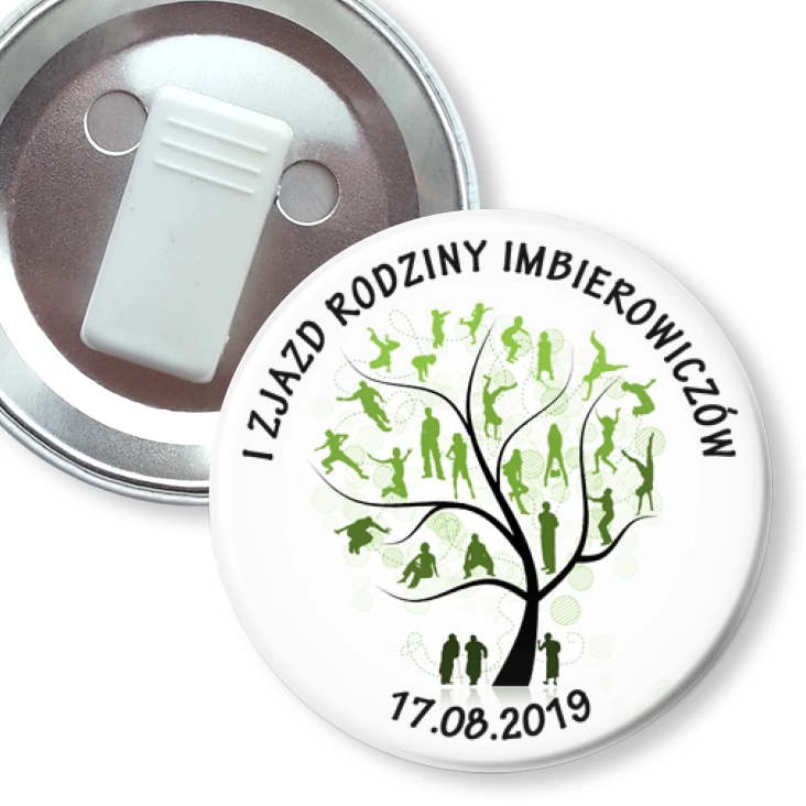 przypinka z żabką I zjazd Rodziny Imbierowiczów