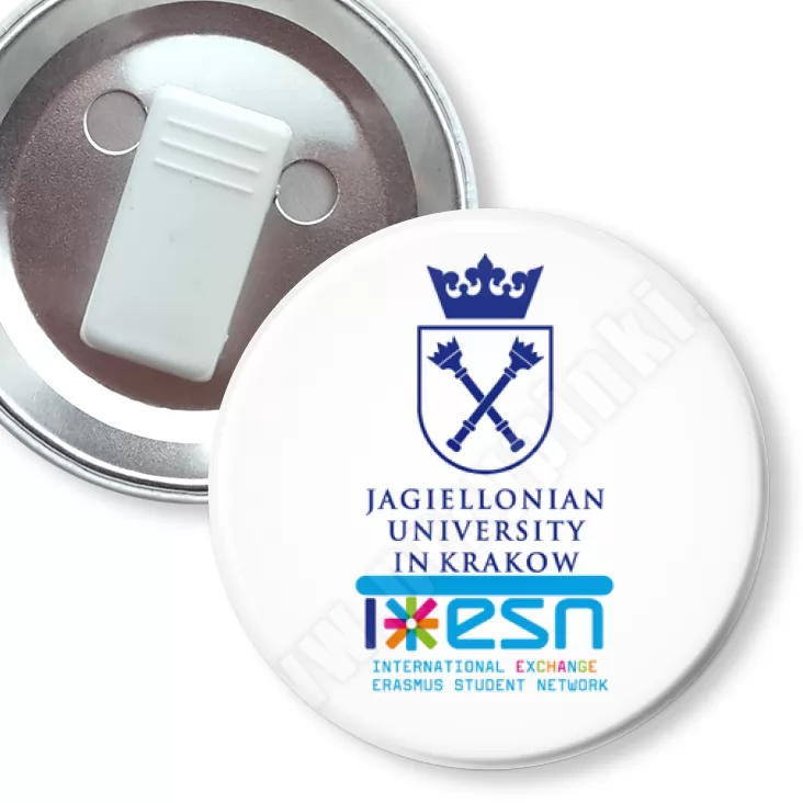 przypinka z żabką IESN - Uniwersytet Jagielloński
