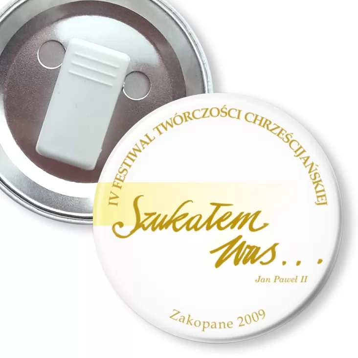 przypinka z żabką IV Festiwal Twórczości Chrześcijańskiej