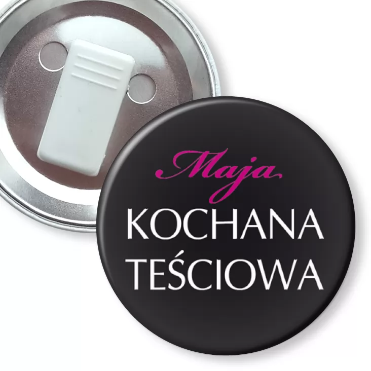 przypinka z żabką Kochana teściowa