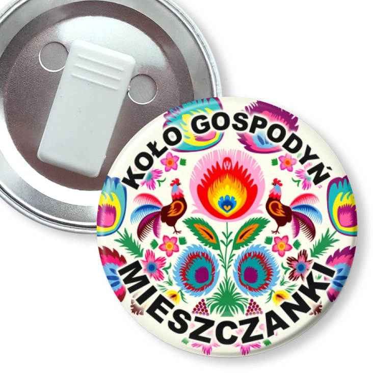 przypinka z żabką Koło Gospodyń Mieszczanki