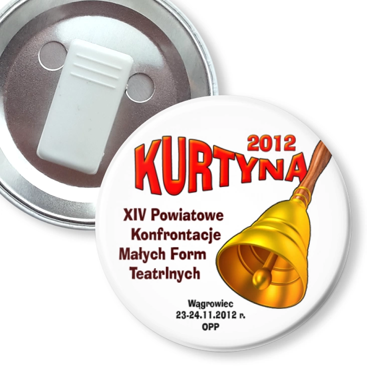 przypinka z żabką Kurtyna 2012