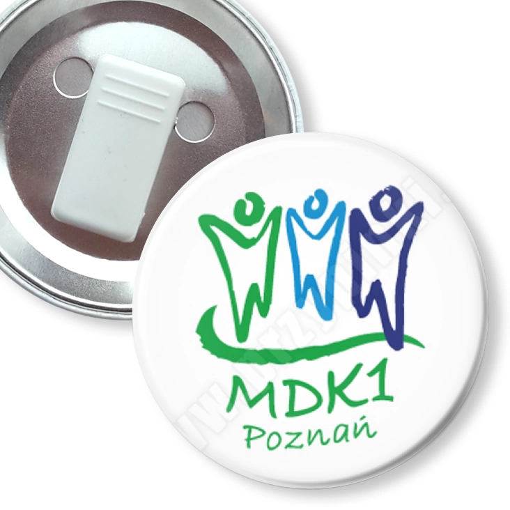 przypinka z żabką MDK Poznań