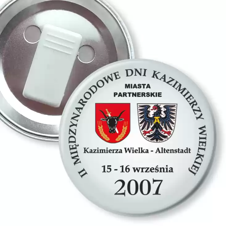 przypinka z żabką Międzynarodowe Dni Kazimierzy Wielkiej 2007
