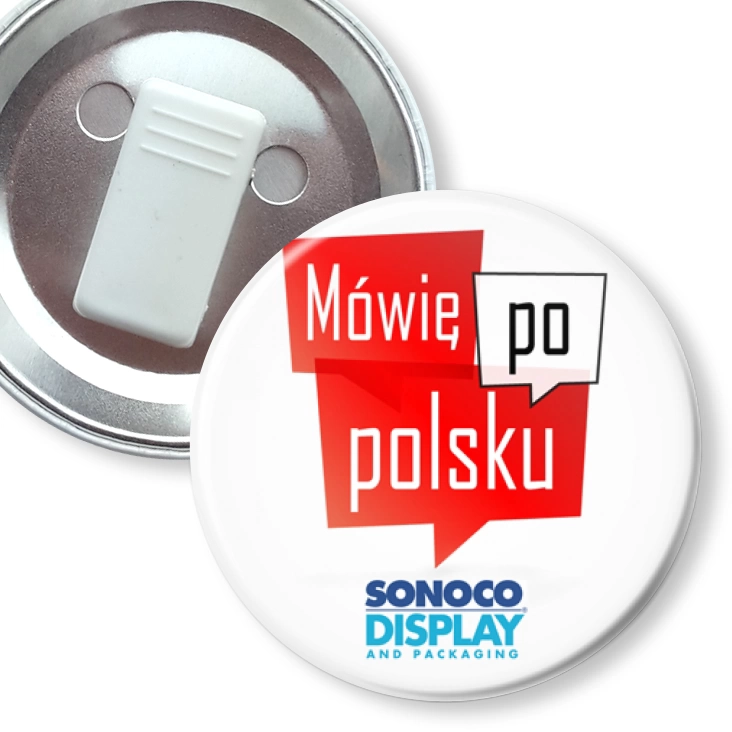 przypinka z żabką Mówię po polsku