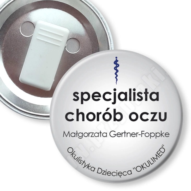 przypinka z żabką OKULIMED