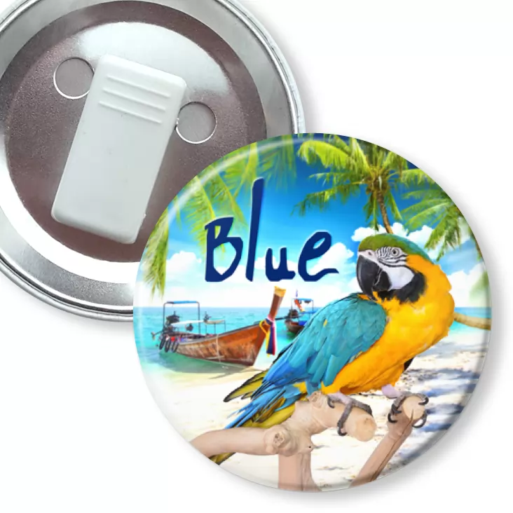 przypinka z żabką Papugarnia Carmen - Blue