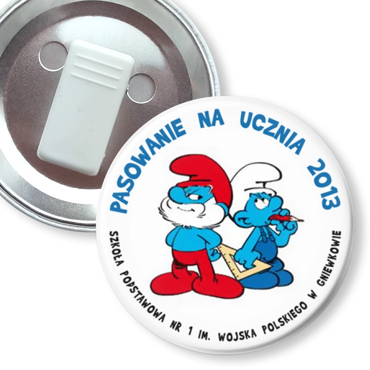 przypinka z żabką Pasowanie na ucznia 2013