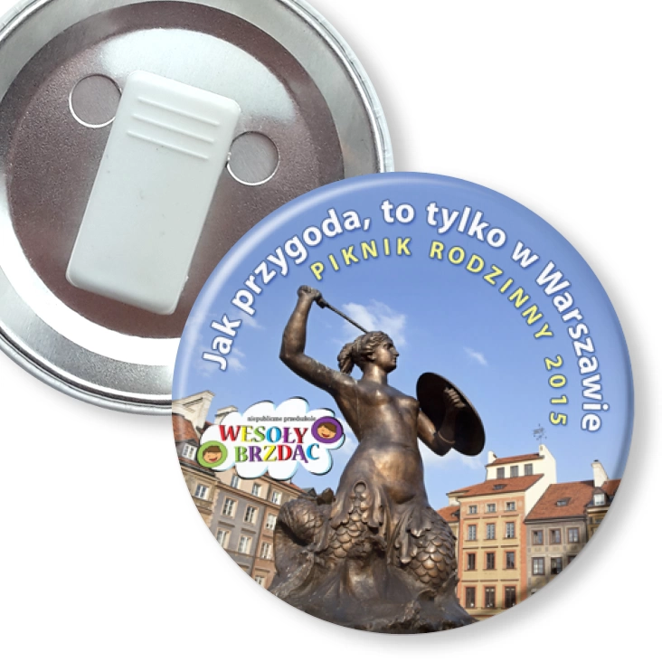 przypinka z żabką Piknik rodzinny 2015
