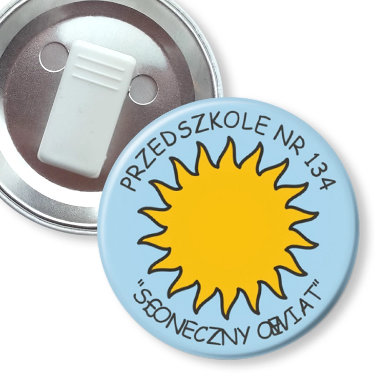 przypinka z żabką Przedszkole nr 134