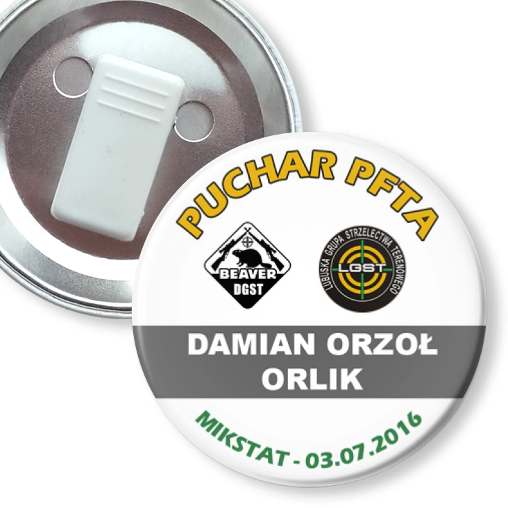 przypinka z żabką PUCHAR PFTA