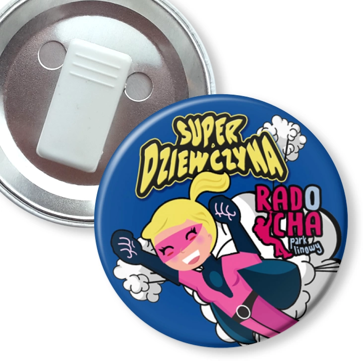 przypinka z żabką Radocha - Super Dziewczyna