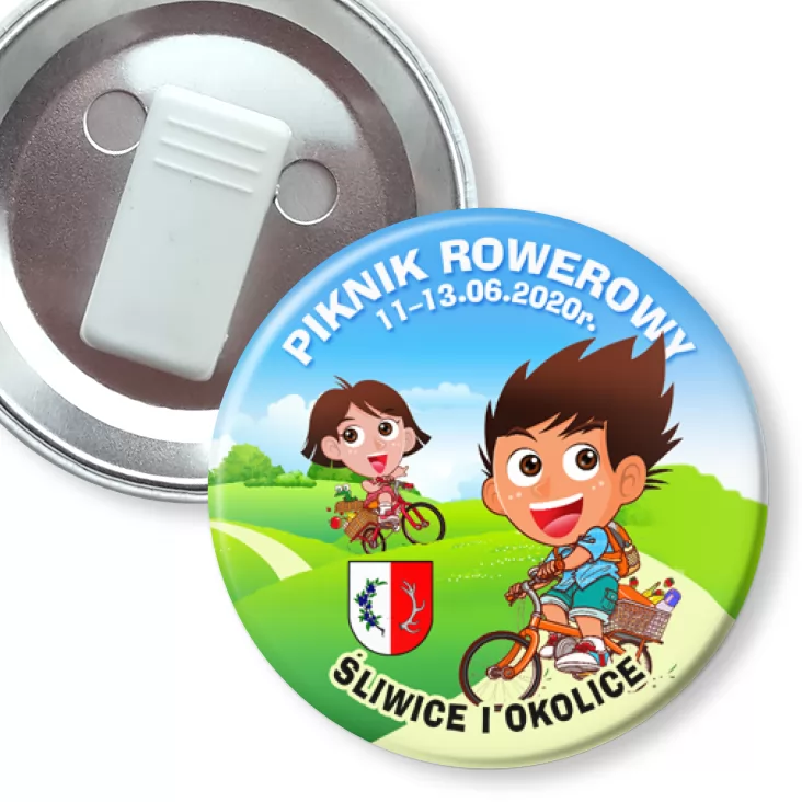 przypinka z żabką Rajd rowerowy Śliwice