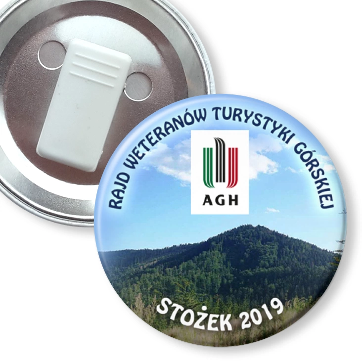 przypinka z żabką Rajd weteranów turystyki górskiej