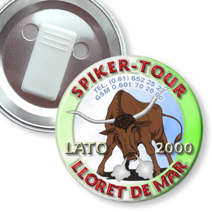 przypinka z żabką Spiker-Tour LLoret De Mar