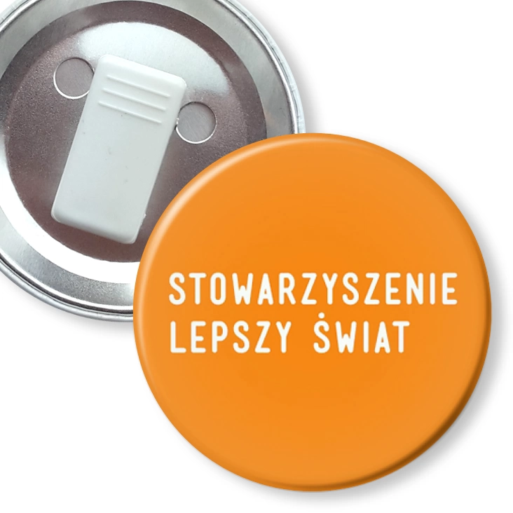 przypinka z żabką Stowarzyszenie Lepszy Świat