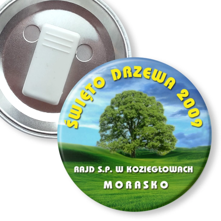 przypinka z żabką Święto drzewa 2009