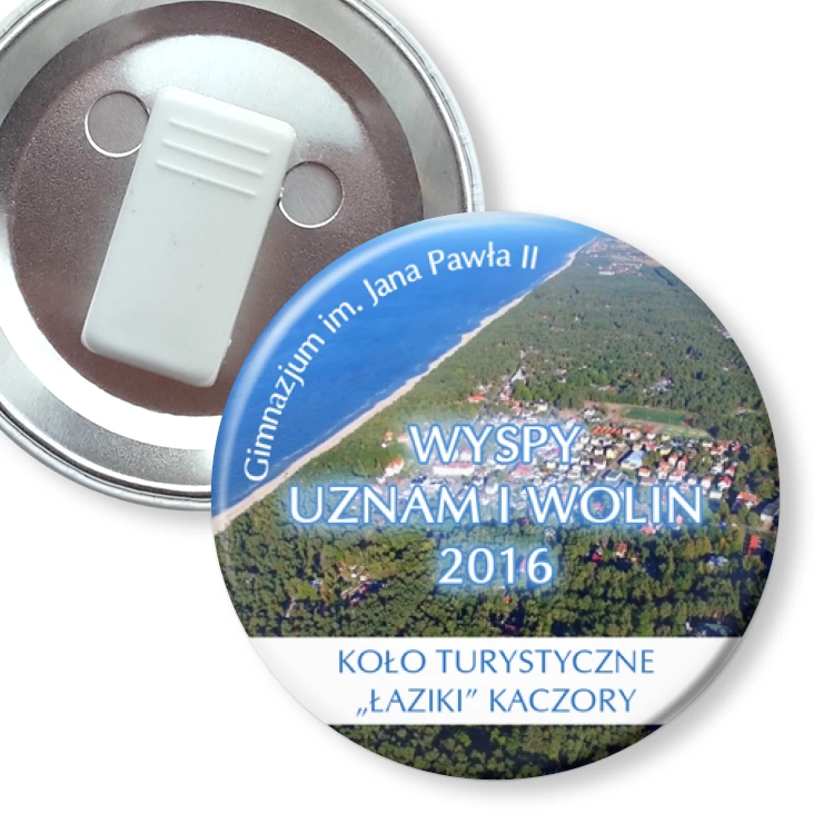 przypinka z żabką Uznam i Wolin