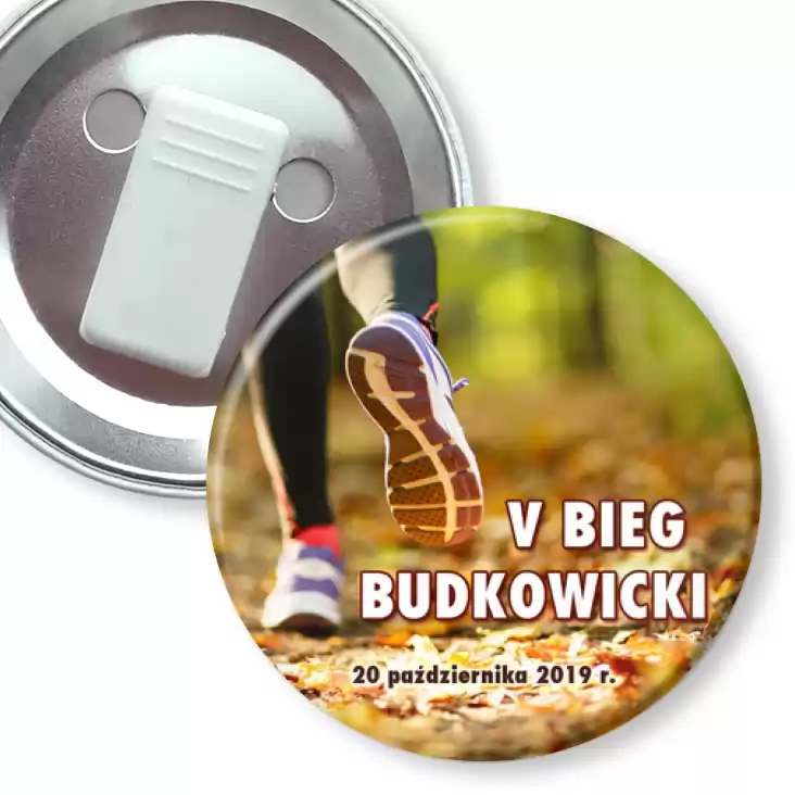 przypinka z żabką V Bieg Budkowicki