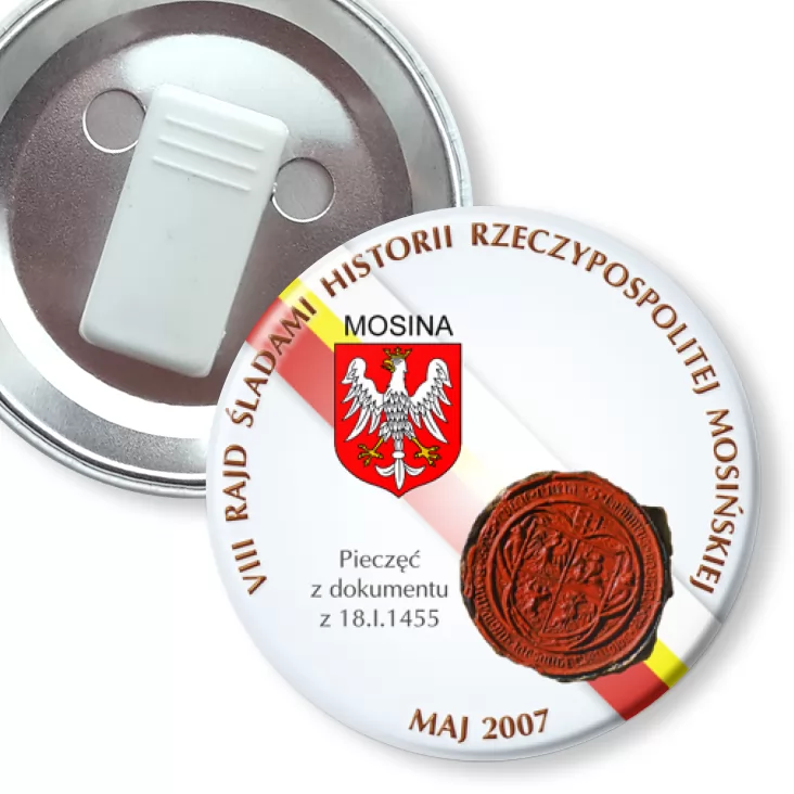 przypinka z żabką VIII Śladami Historii Rzeczypospolitej Mosińskiej