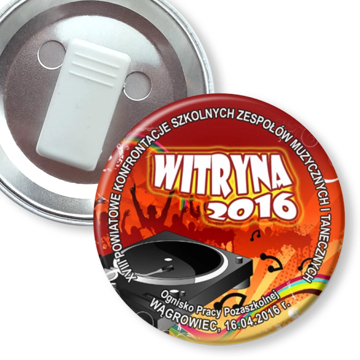 przypinka z żabką Witryna 2016