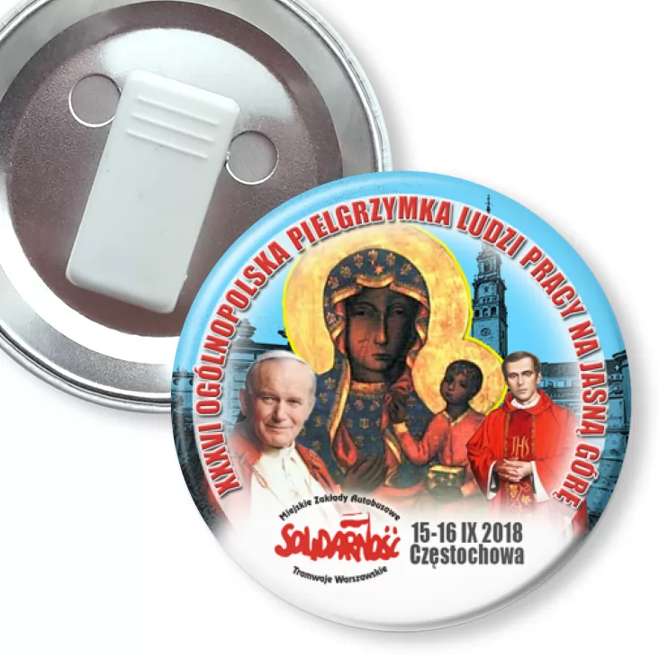 przypinka z żabką 36 Pielgrzymka Ludzi Pracy
