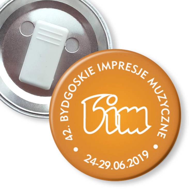 przypinka z żabką 42. Bydgoskie Impresje Muzyczne