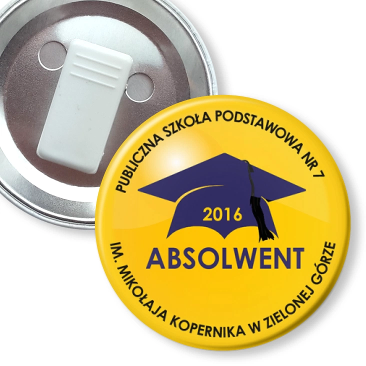 przypinka z żabką Absolwent