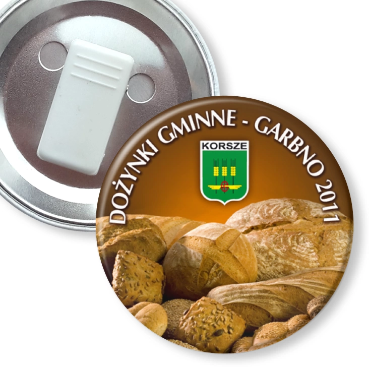przypinka z żabką Dożynki Gimnne - Garbno 2011