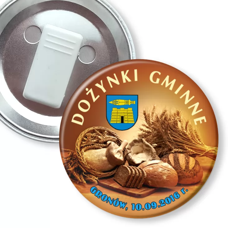 przypinka z żabką Dożynki - Gmina Zgorzelec