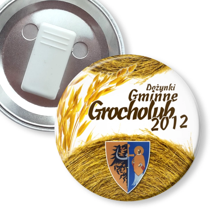 przypinka z żabką Dożynki Gminne 2012 Grocholub