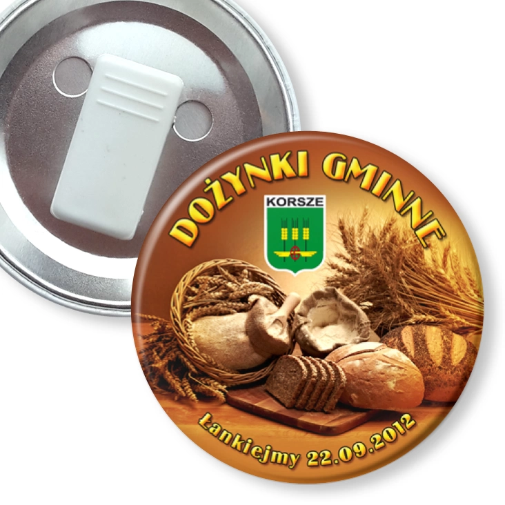 przypinka z żabką Dożynki Gminne - Łankiejmy 2012