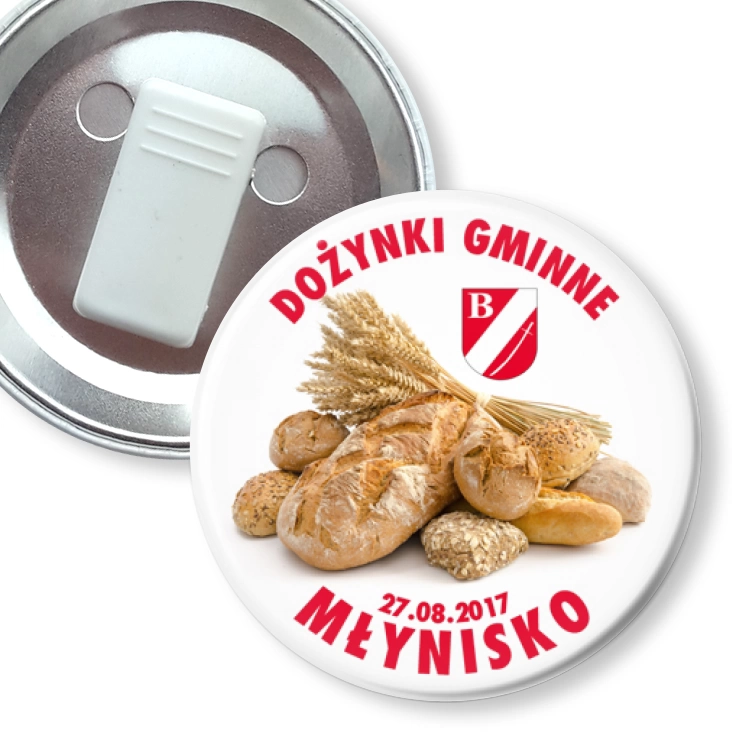 przypinka z żabką Dożynki Gminne Młynisko 2017