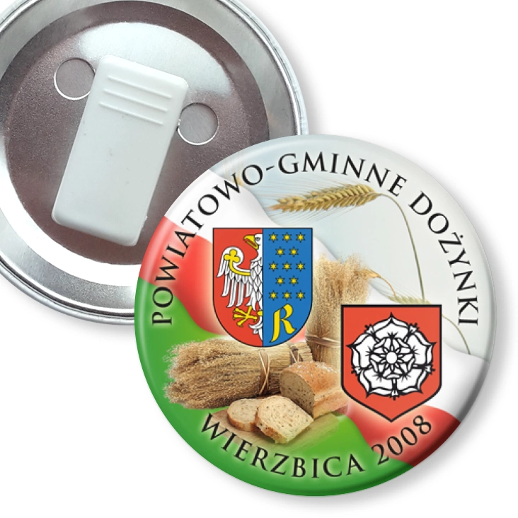 przypinka z żabką Dożynki Powiat Radomski