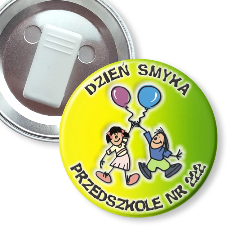 przypinka z żabką Dzień Smyka - Przedszkole 222