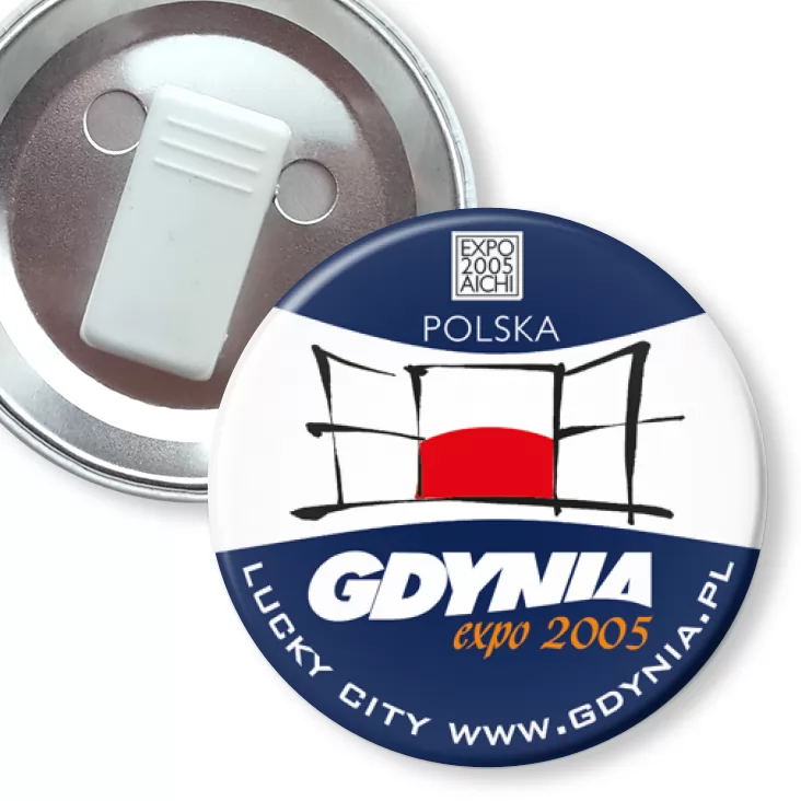 przypinka z żabką Gdynia EXPO 2005