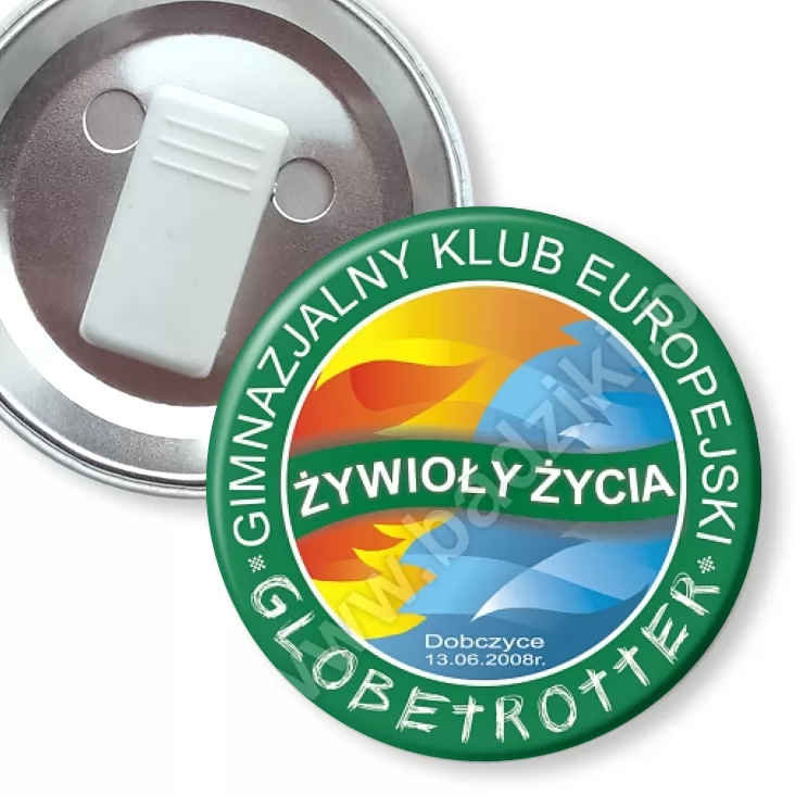 przypinka z żabką Globtroter Dobczyce