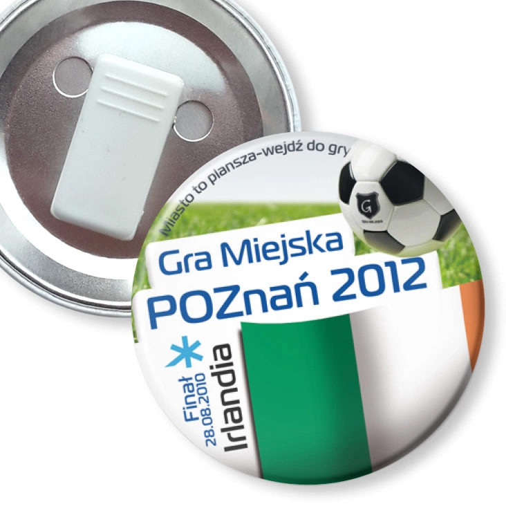 przypinka z żabką Gra Miejska - Poznań 2012 - Irlandia