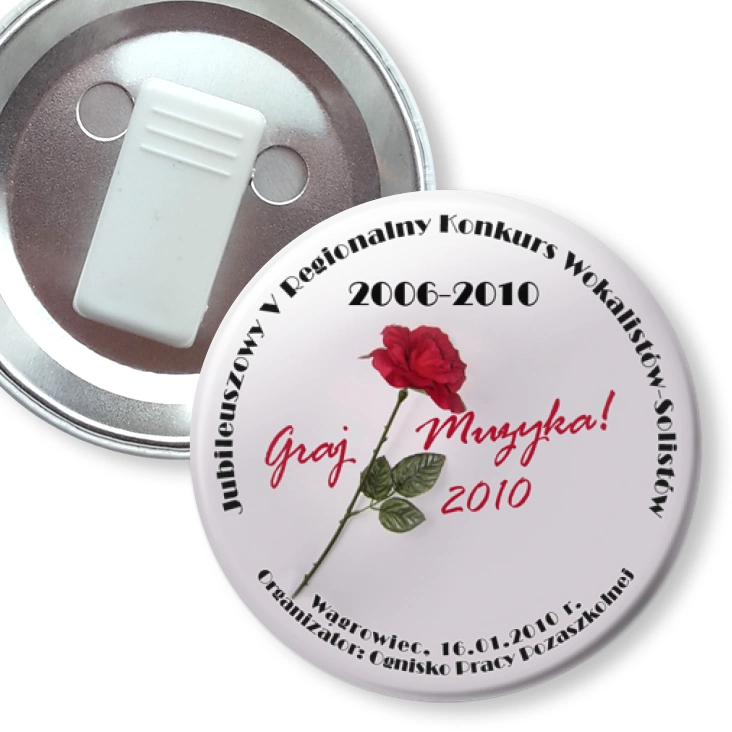 przypinka z żabką Graj Muzyka! 2010
