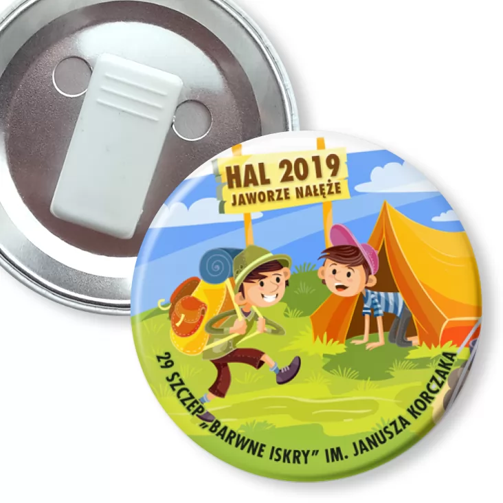 przypinka z żabką Hal 2019