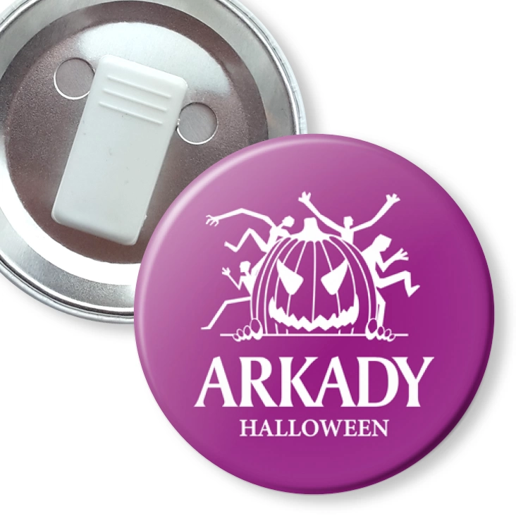 przypinka z żabką Halloween violet