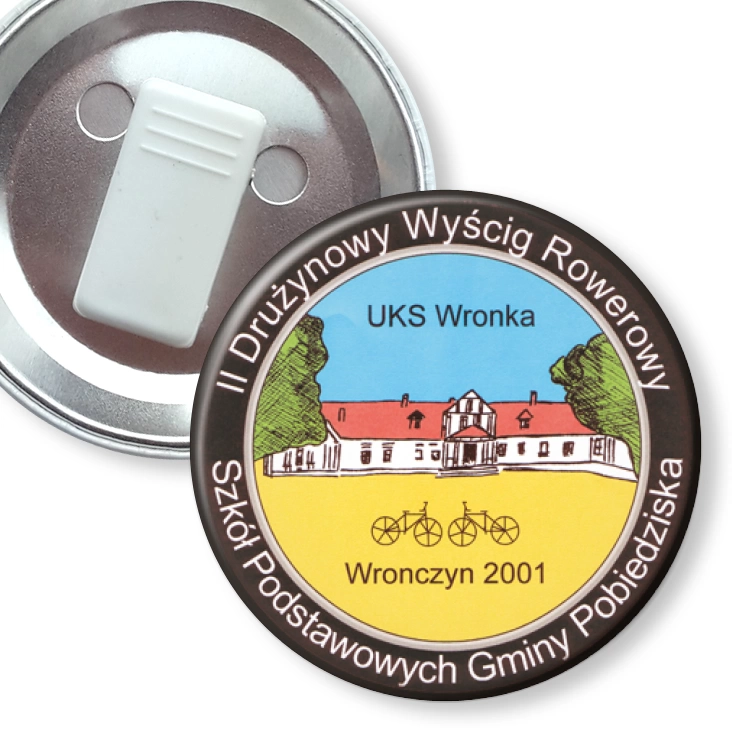 przypinka z żabką II Drużynowy Wyścig Rowerowy